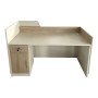 Γραφείο reception Stark pakoworld σε oak-μπεζ απόχρωση 180x60x105εκ