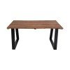 Τραπέζι Miles pakoworld μασίφ ξύλο ακακίας καρυδί 160x80x76εκ Τραπέζι Miles pakoworld μασίφ ξύλο ακακίας καρυδί 160x80x76εκ