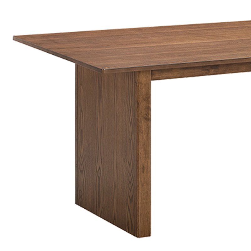 Τραπεζαρία Eleganza-Raudi pakoworld σετ 7τεμ mdf σε καρυδί-εκρού απόχρωση 180x99x75.8εκ