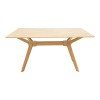 Τραπέζι Raffles pakoworld rubberwood με mdf σε φυσική απόχρωση 150x90x76εκ