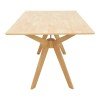 Τραπέζι Raffles pakoworld rubberwood με mdf σε φυσική απόχρωση 150x90x76εκ