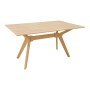 Τραπέζι Raffles pakoworld rubberwood με mdf σε φυσική απόχρωση 150x90x76εκ