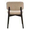 Καρέκλα Siena pakoworld μπεζ ύφασμα μαύρο rubberwood 48x50x81εκ