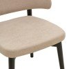 Καρέκλα Siena pakoworld μπεζ ύφασμα μαύρο rubberwood 48x50x81εκ