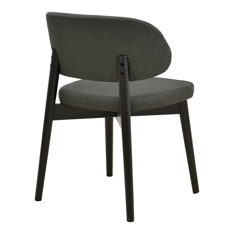 Καρέκλα Siena pakoworld μαύρο ύφασμα και rubberwood 48x50x81εκ Καρέκλα Siena pakoworld μαύρο ύφασμα και rubberwood 48x50x81εκ