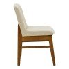 Καρέκλα Dalby pakoworld εκρού ύφασμα καρυδί rubberwood 50x45x85,5εκ
