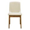 Καρέκλα Dalby pakoworld εκρού ύφασμα καρυδί rubberwood 50x45x85,5εκ