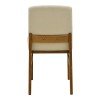 Καρέκλα Dalby pakoworld εκρού ύφασμα καρυδί rubberwood 50x45x85,5εκ