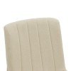 Καρέκλα Dalby pakoworld εκρού ύφασμα καρυδί rubberwood 50x45x85,5εκ
