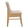 Καρέκλα Dalby pakoworld μπεζ ύφασμα sonoma rubberwood 50x45x85,5εκ
