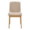 Καρέκλα Dalby pakoworld μπεζ ύφασμα sonoma rubberwood 50x45x85,5εκ