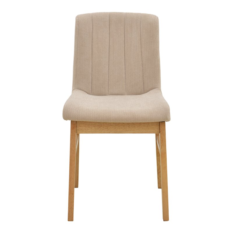 Καρέκλα Dalby pakoworld μπεζ ύφασμα sonoma rubberwood 50x45x85,5εκ