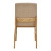 Καρέκλα Dalby pakoworld μπεζ ύφασμα sonoma rubberwood 50x45x85,5εκ