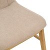 Καρέκλα Dalby pakoworld μπεζ ύφασμα sonoma rubberwood 50x45x85,5εκ