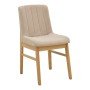 Καρέκλα Dalby pakoworld μπεζ ύφασμα sonoma rubberwood 50x45x85,5εκ