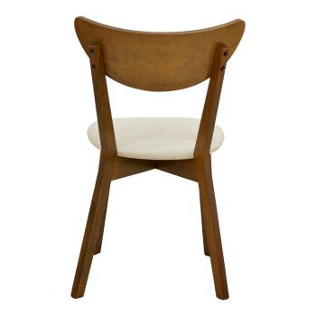 Καρέκλα Canon pakoworld καρυδί rubberwood εκρού ύφασμα 43x52x83,5εκ
