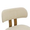 Καρέκλα Genoa pakoworld καρυδί rubberwood και εκρού ύφασμα 50x43x82εκ