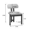 Καρέκλα Genoa pakoworld καρυδί rubberwood και εκρού ύφασμα 50x43x82εκ