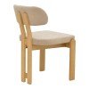 Καρέκλα Genoa pakoworld sonoma rubberwood και μπεζ ύφασμα 50x43x82εκ
