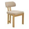Καρέκλα Genoa pakoworld sonoma rubberwood και μπεζ ύφασμα 50x43x82εκ
