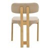 Καρέκλα Genoa pakoworld sonoma rubberwood και μπεζ ύφασμα 50x43x82εκ