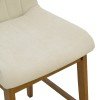 Σκαμπό μπαρ Dalby pakoworld καρυδί rubberwood και εκρού ύφασμα 50x45x102,5εκ