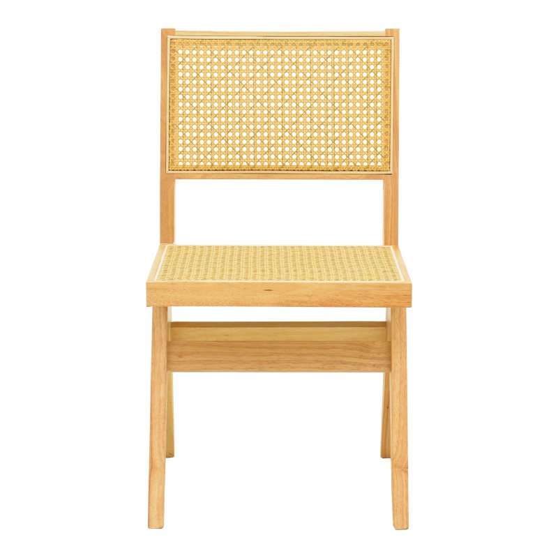 Καρέκλα Winslow pakoworld rubberwood-rattan σε φυσική απόχρωση 46x58x80εκ