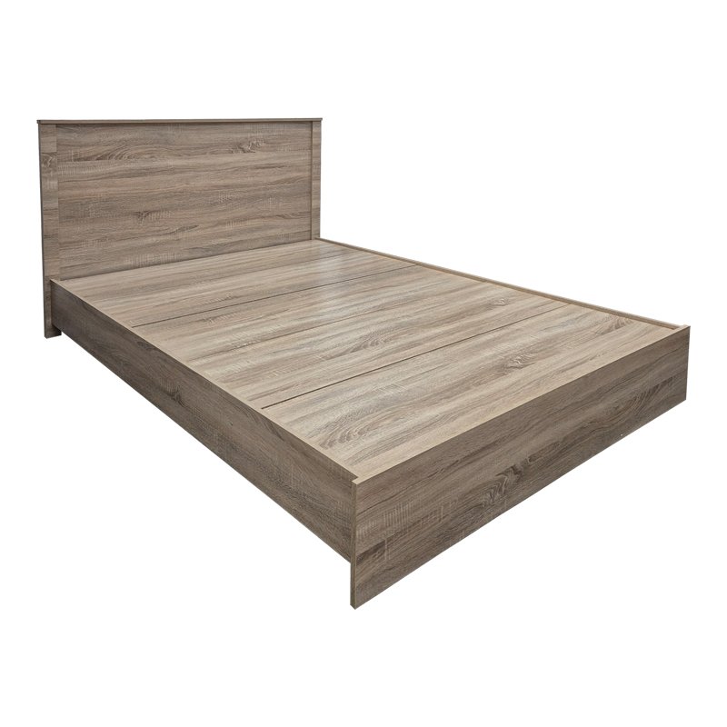 Κρεβάτι Athos pakoworld σε sonoma απόχρωση 140x200εκ