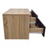 Κομοδίνο Athos pakoworld σε sonoma-ανθρακί απόχρωση 48x40x41.5εκ