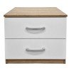Κομοδίνο Athos pakoworld σε sonoma-λευκή απόχρωση 48x40x41.5εκ