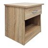 Κομοδίνο Bedy pakoworld sonoma 40x34x42εκ
