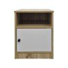 Κομοδίνο Lenea pakoworld sonoma-λευκό 40x40x50εκ