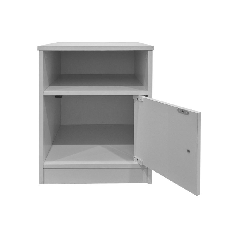 Κομοδίνο Lenea pakoworld λευκό 40x40x50εκ