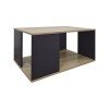 Τραπέζι σαλονιού Zelegan pakoworld sonoma-ανθρακί 90x60x44.5εκ