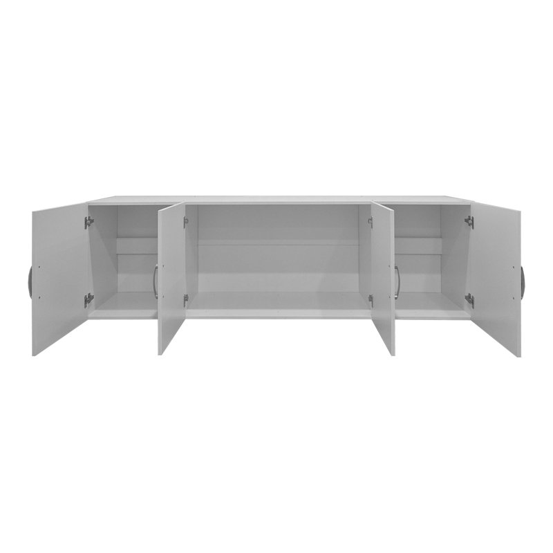 Πατάρι ντουλάπας τετράφυλλο Alvia pakoworld λευκό 200x51x60εκ