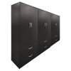 Ντουλάπα εξάφυλλη με συρτάρια Athos pakoworld wenge 240x42x180εκ Ντουλάπα εξάφυλλη με συρτάρια Athos pakoworld wenge 240x42x180εκ