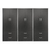 Ντουλάπα εξάφυλλη με συρτάρια Athos pakoworld wenge 240x42x180εκ Ντουλάπα εξάφυλλη με συρτάρια Athos pakoworld wenge 240x42x180εκ