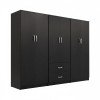 Ντουλάπα εξάφυλλη Athos Ι pakoworld wenge 240x42x180εκ