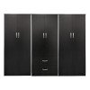 Ντουλάπα εξάφυλλη Athos Ι pakoworld wenge 240x42x180εκ
