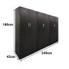 Ντουλάπα εξάφυλλη Athos pakoworld wenge 240x42x180εκ