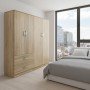 Ντουλάπα τετράφυλλη Athos pakoworld sonoma 160x42x180εκ