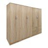Ντουλάπα εξάφυλλη Athos I pakoworld sonoma 240x42x180εκ
