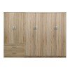 Ντουλάπα εξάφυλλη Athos I pakoworld sonoma 240x42x180εκ