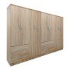 Ντουλάπα οχτάφυλλη Athos pakoworld sonoma 241x42x181εκ
