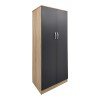 Ντουλάπα τετράφυλλη Athos Ι pakoworld sonoma-ανθρακί 160x42x180εκ