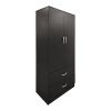 Ντουλάπα τετράφυλλη με πατάρι Athos pakoworld wenge 160x42x240εκ