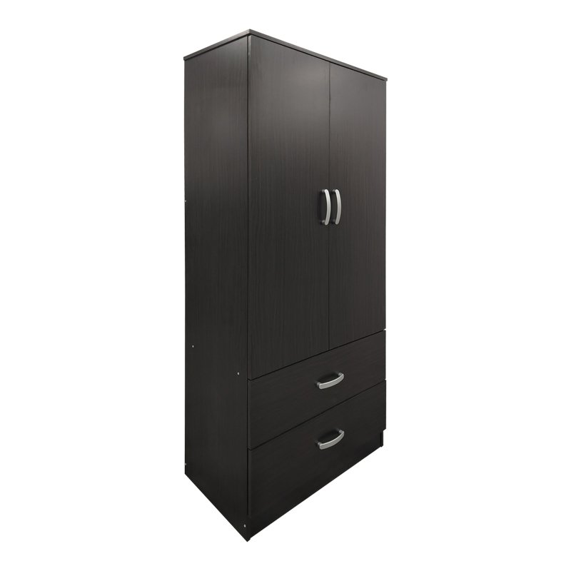 Ντουλάπα τετράφυλλη με πατάρι Athos pakoworld wenge 160x42x240εκ