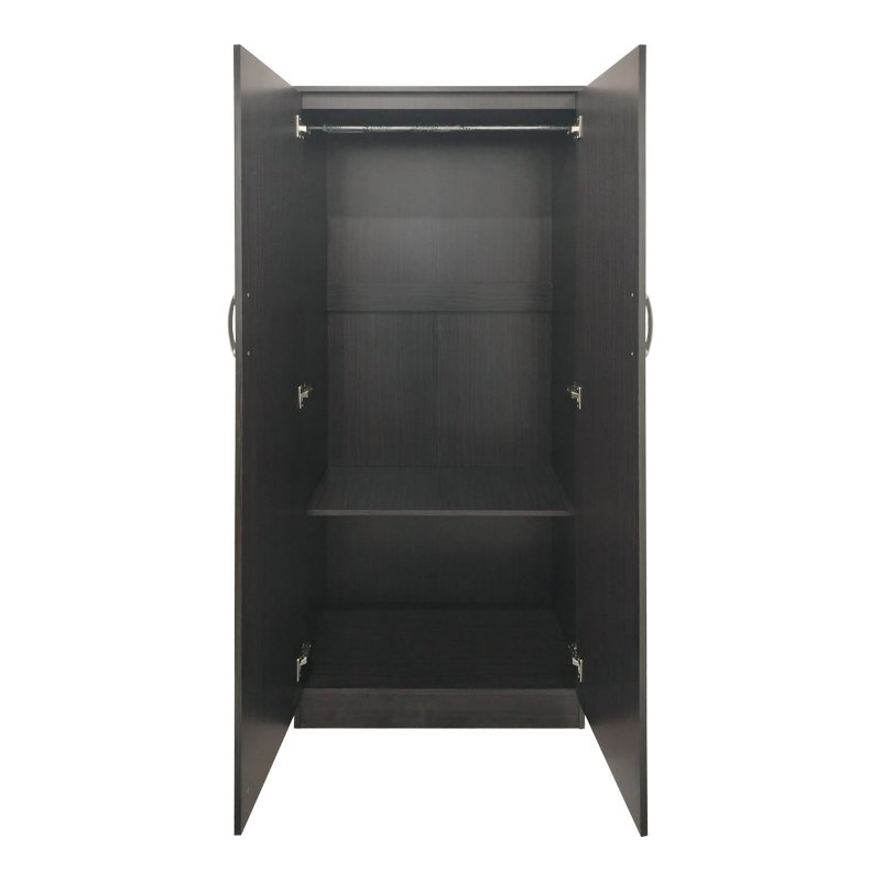 Ντουλάπα τετράφυλλη με πατάρι Athos pakoworld wenge 160x42x240εκ