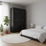 Ντουλάπα τετράφυλλη με πατάρι Athos pakoworld wenge 160x42x240εκ