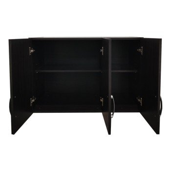 Ντουλάπα εξάφυλλη με πατάρι Athos pakoworld wenge 180x42x240εκ